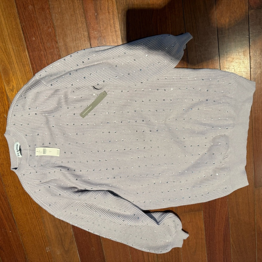 Anthropologie Light Gray Sweater